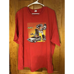 Alstyle Red Graphic T-Shirt with Robot and Car Design Size 2